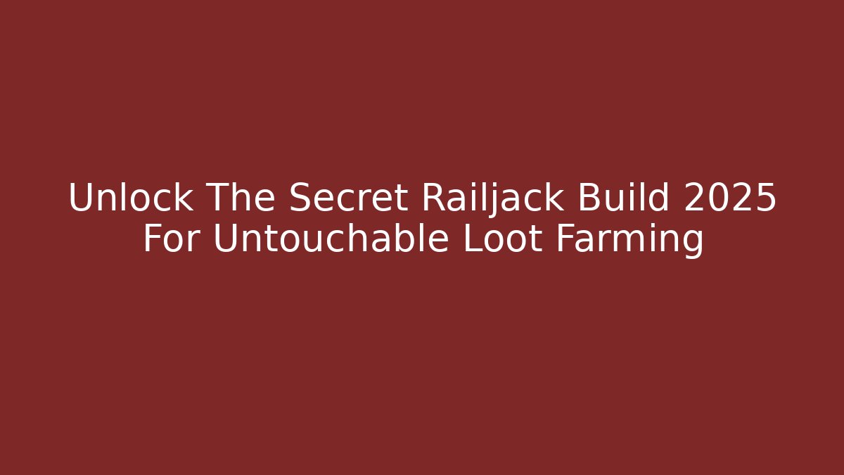Unlock The Secret Railjack Build 2025 For Untouchable Loot Farming - Vintage E-Juice
