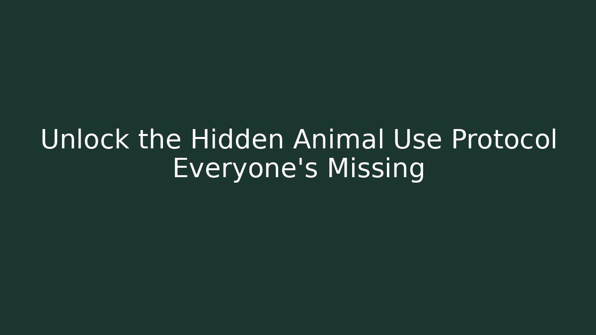 Unlock the Hidden Animal Use Protocol Everyone's Missing - Vintage E-Juice