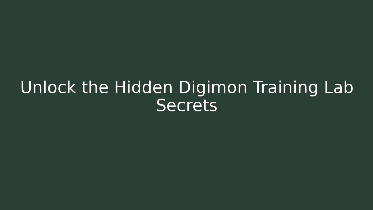 Unlock the Hidden Digimon Training Lab Secrets - Vintage E-Juice