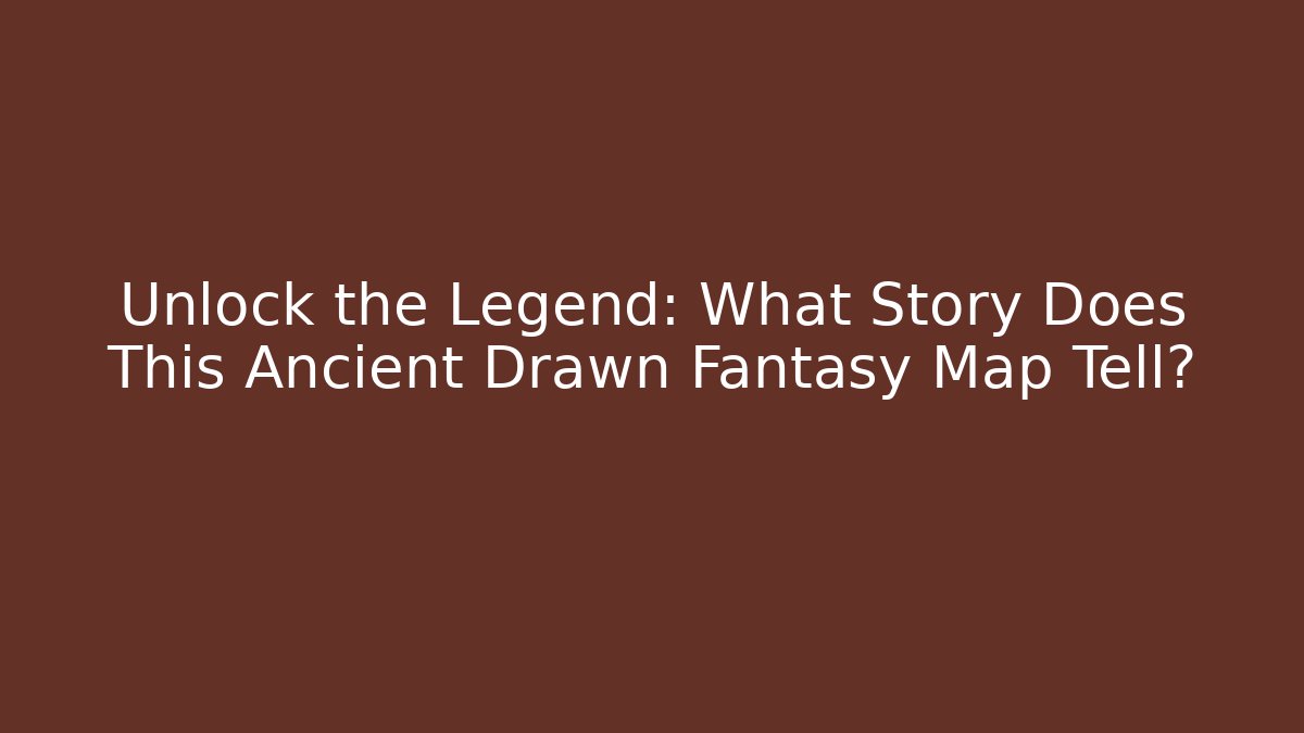 Unlock the Legend: What Story Does This Ancient Drawn Fantasy Map Tell?