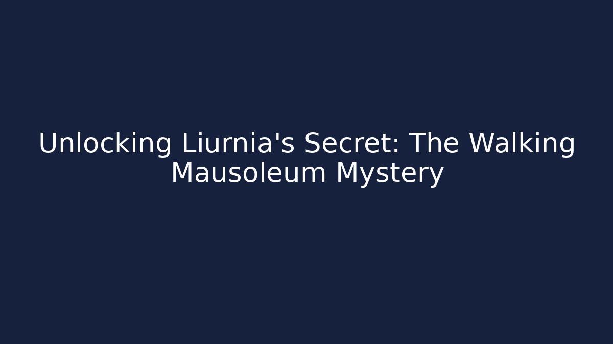 Unlocking Liurnia's Secret: The Walking Mausoleum Mystery