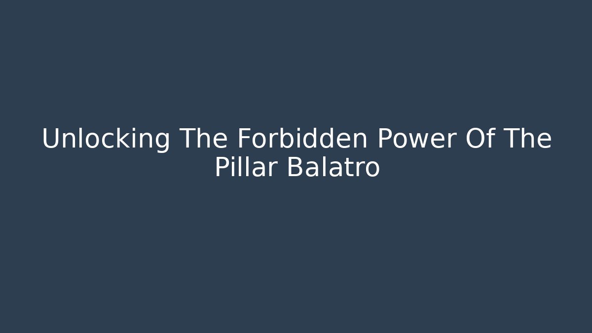 Unlocking The Forbidden Power Of The Pillar Balatro - Vintage E-Juice