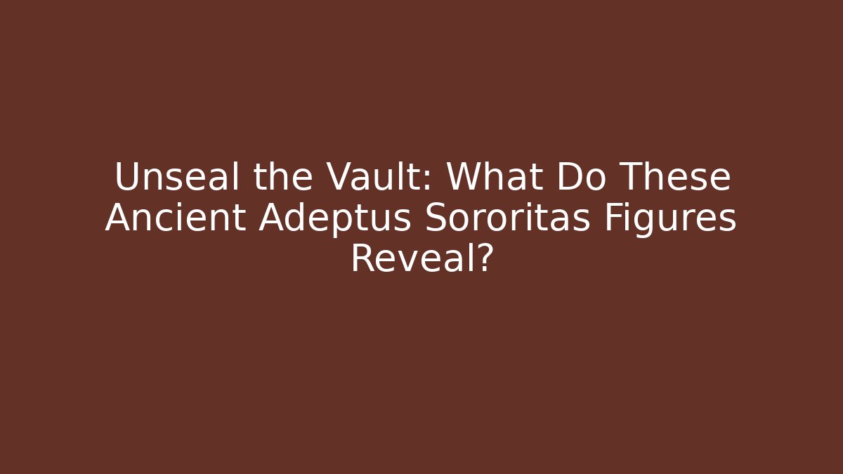 Unseal the Vault: What Do These Ancient Adeptus Sororitas Figures Reveal?