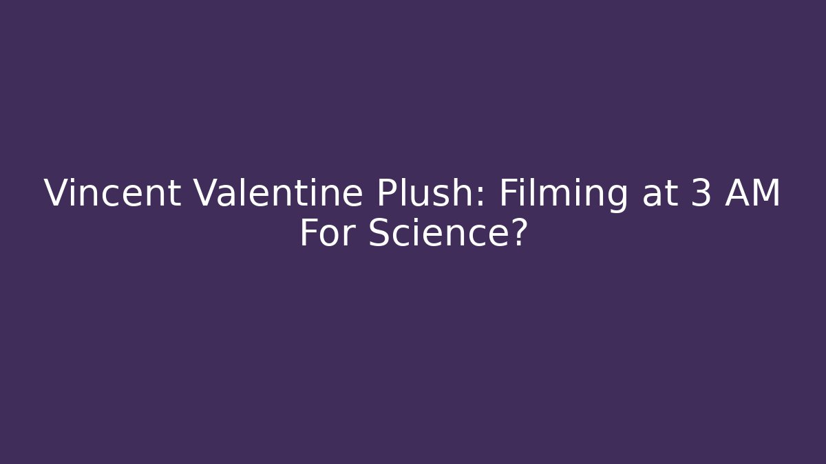 Vincent Valentine Plush: Filming at 3 AM For Science?