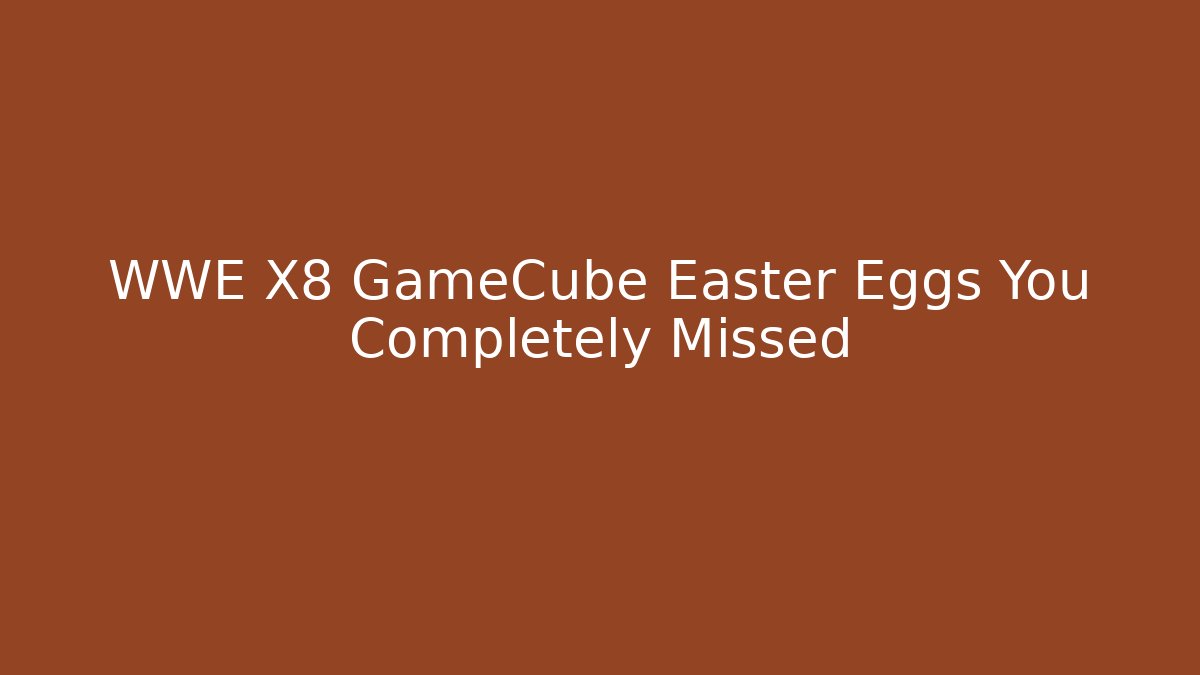 WWE X8 GameCube Easter Eggs You Completely Missed - Vintage E-Juice