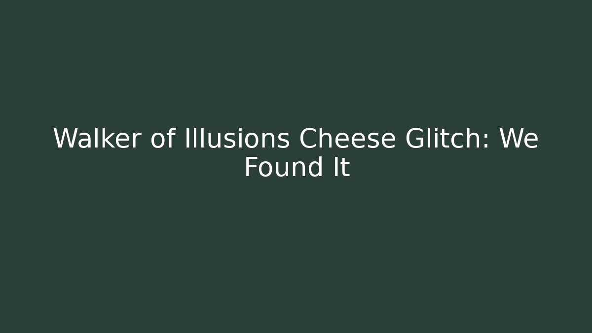 Walker of Illusions Cheese Glitch: We Found It - Vintage E-Juice