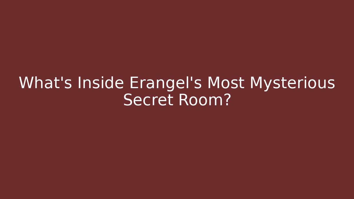 What's Inside Erangel's Most Mysterious Secret Room?