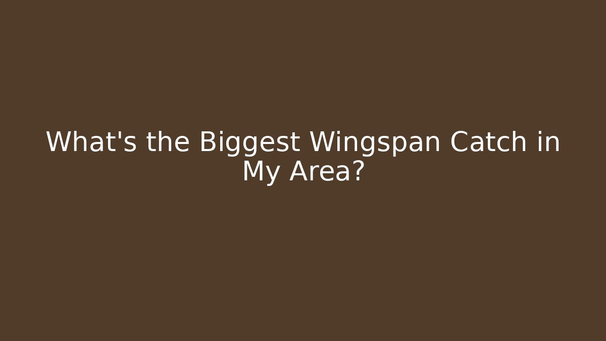 What's the Biggest Wingspan Catch in My Area?