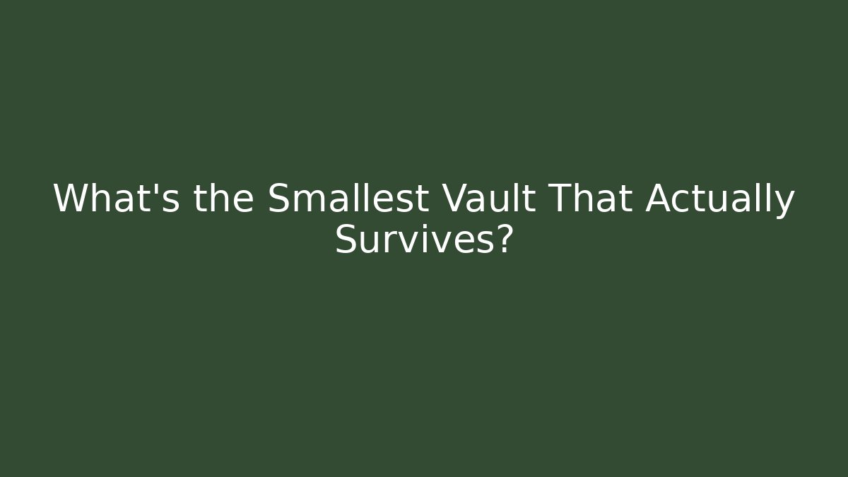 What’s the Smallest Vault That Actually Survives?