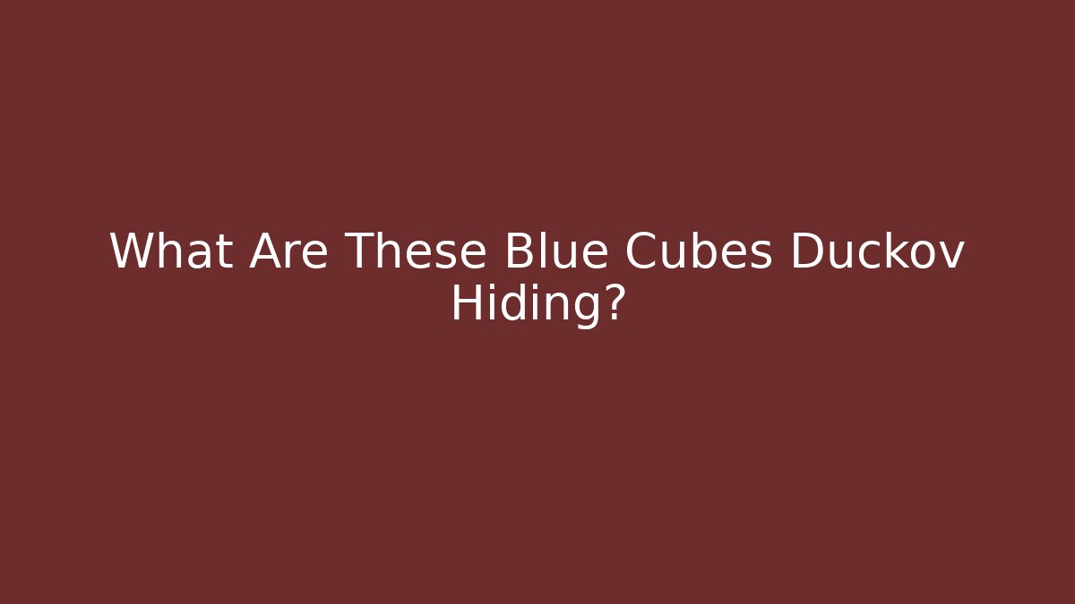 What Are These Blue Cubes Duckov Hiding?