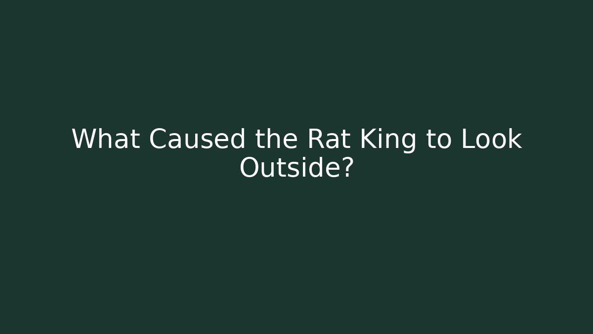 What Caused the Rat King to Look Outside? - Vintage E-Juice