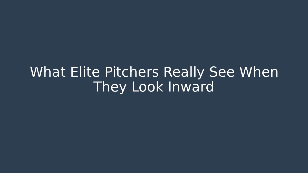 What Elite Pitchers Really See When They Look Inward - Vintage E-Juice