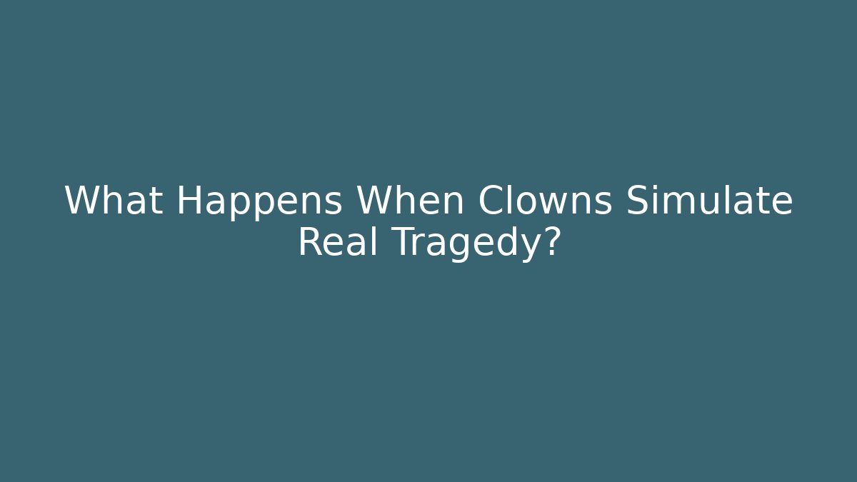 What Happens When Clowns Simulate Real Tragedy?
