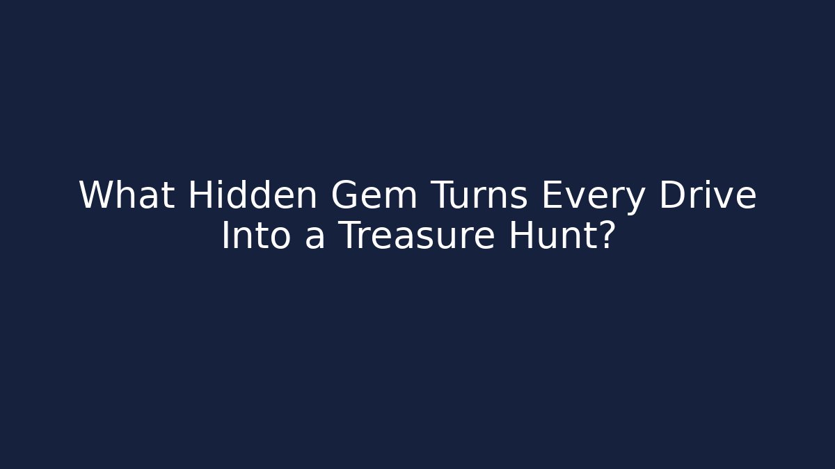 What Hidden Gem Turns Every Drive Into a Treasure Hunt? - Vintage E-Juice