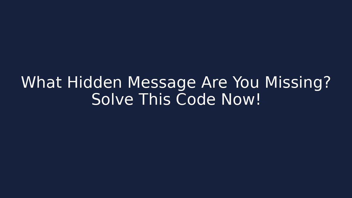 What Hidden Message Are You Missing? Solve This Code Now! - Vintage E-Juice