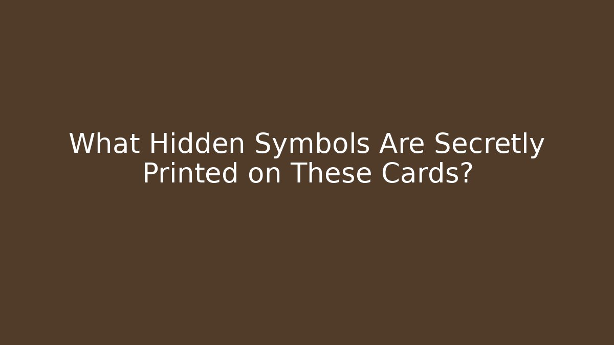 What Hidden Symbols Are Secretly Printed on These Cards? - Vintage E-Juice