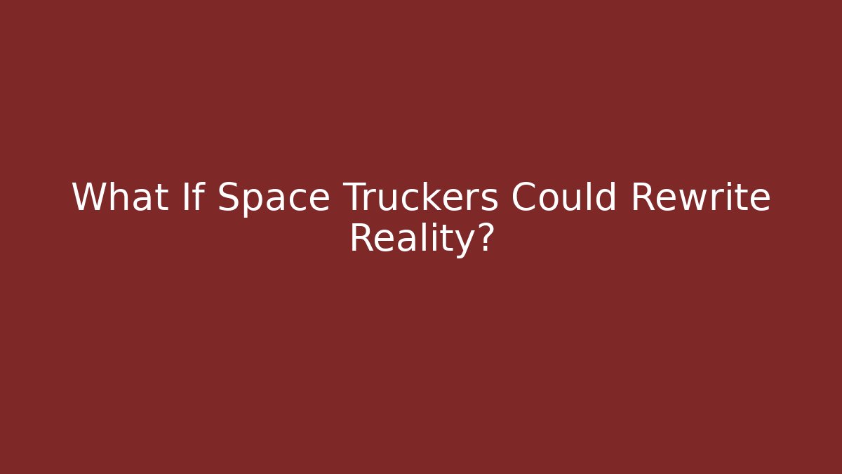 What If Space Truckers Could Rewrite Reality?