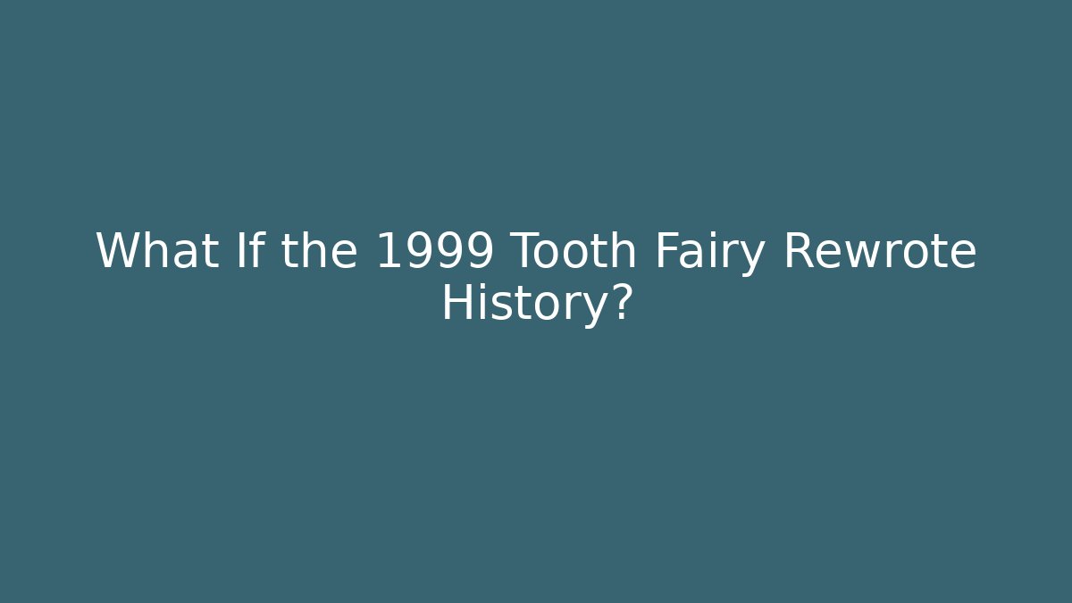 What If the 1999 Tooth Fairy Rewrote History?