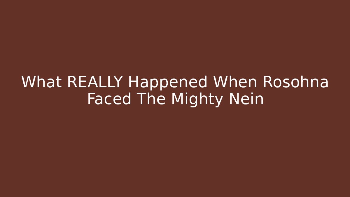 What REALLY Happened When Rosohna Faced The Mighty Nein