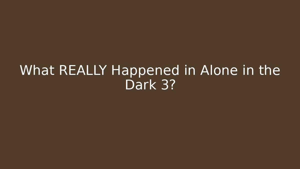 What REALLY Happened in Alone in the Dark 3? - Vintage E-Juice