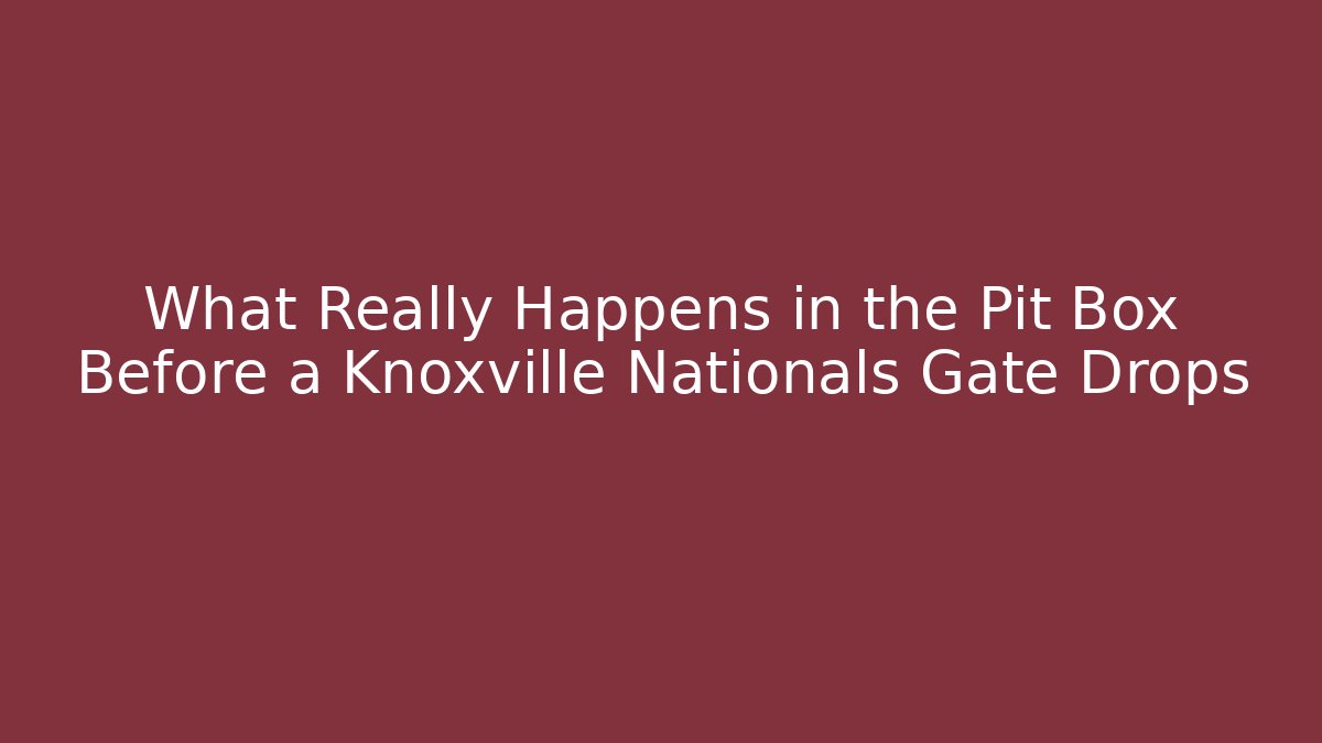 What Really Happens in the Pit Box Before a Knoxville Nationals Gate Drops