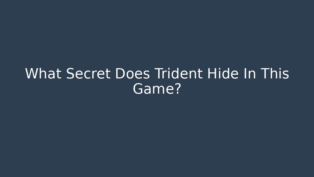 What Secret Does Trident Hide In This Game? - Vintage E-Juice