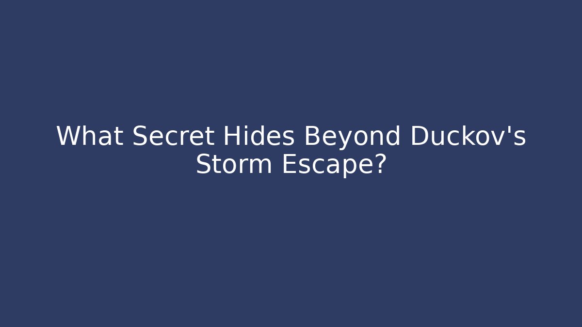 What Secret Hides Beyond Duckov's Storm Escape?