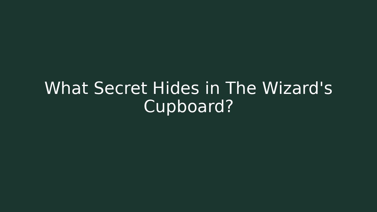 What Secret Hides in The Wizard's Cupboard?