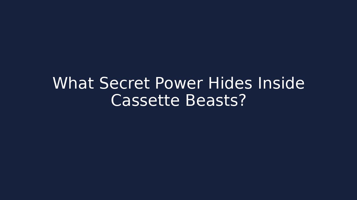 What Secret Power Hides Inside Cassette Beasts?