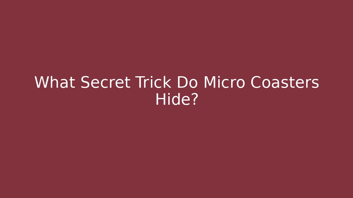 What Secret Trick Do Micro Coasters Hide? - Vintage E-Juice