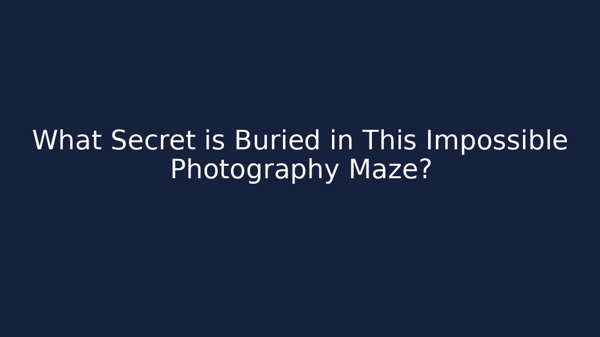 What Secret is Buried in This Impossible Photography Maze? - Vintage E-Juice