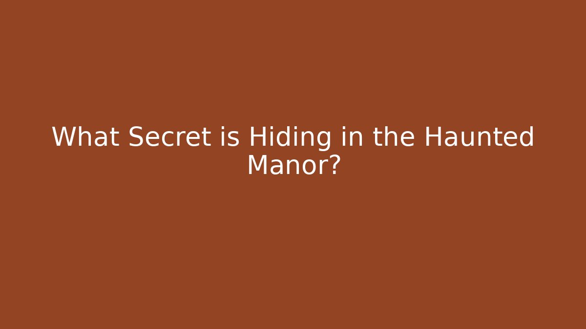 What Secret is Hiding in the Haunted Manor? - Vintage E-Juice