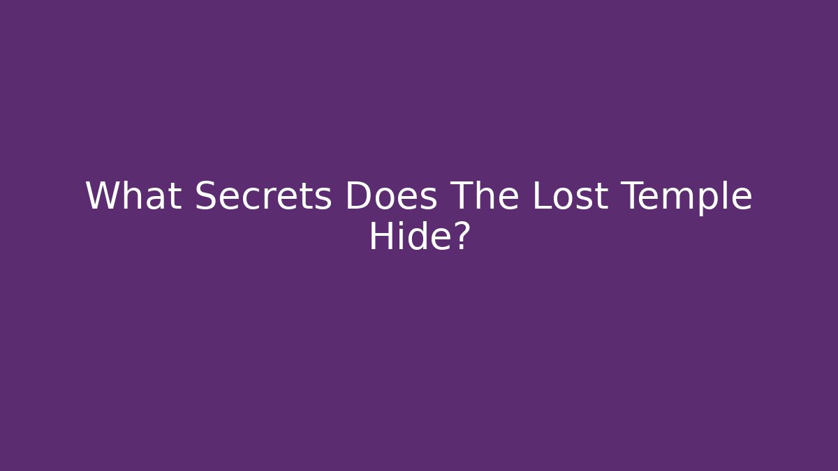 What Secrets Does The Lost Temple Hide? - Vintage E-Juice