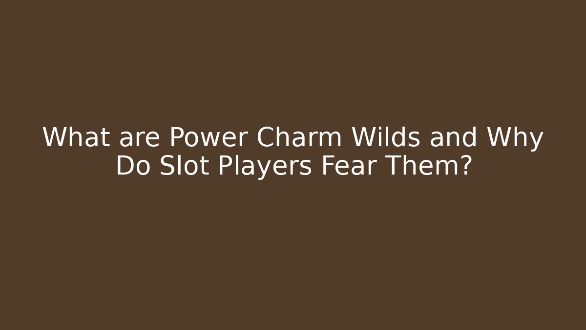 What are Power Charm Wilds and Why Do Slot Players Fear Them?