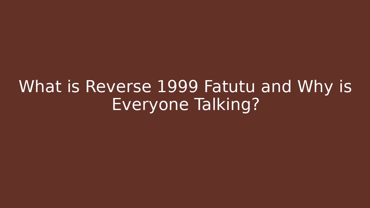 What is Reverse 1999 Fatutu and Why is Everyone Talking? - Vintage E-Juice