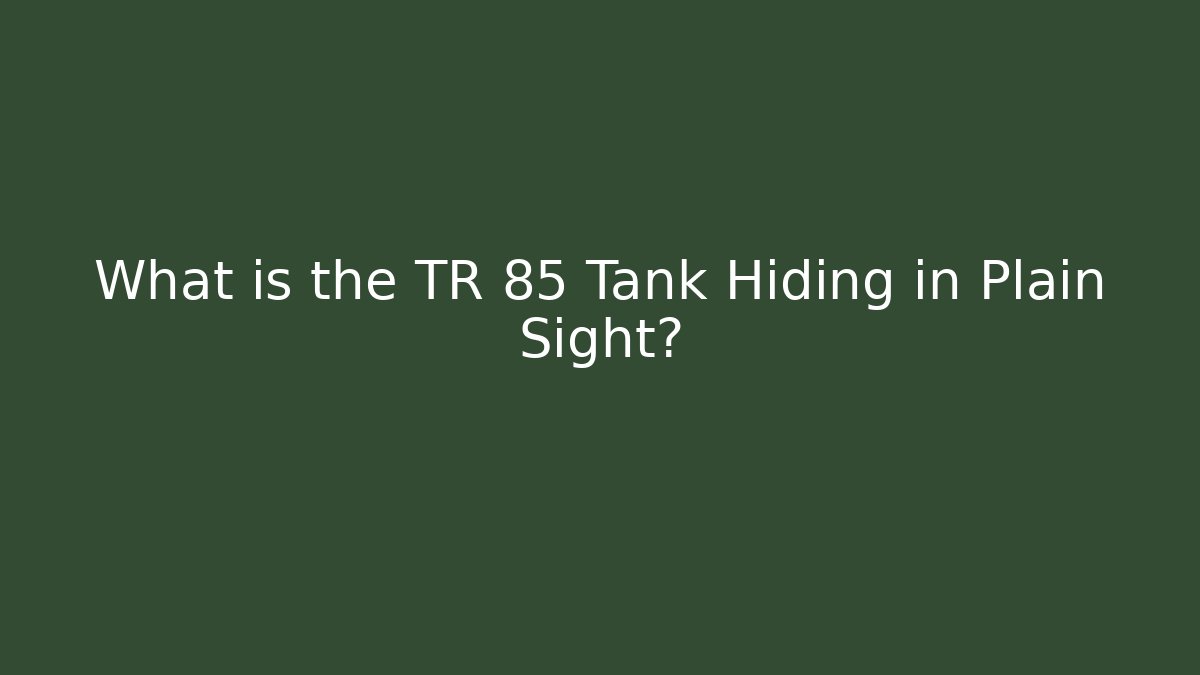 What is the TR 85 Tank Hiding in Plain Sight? - Vintage E-Juice