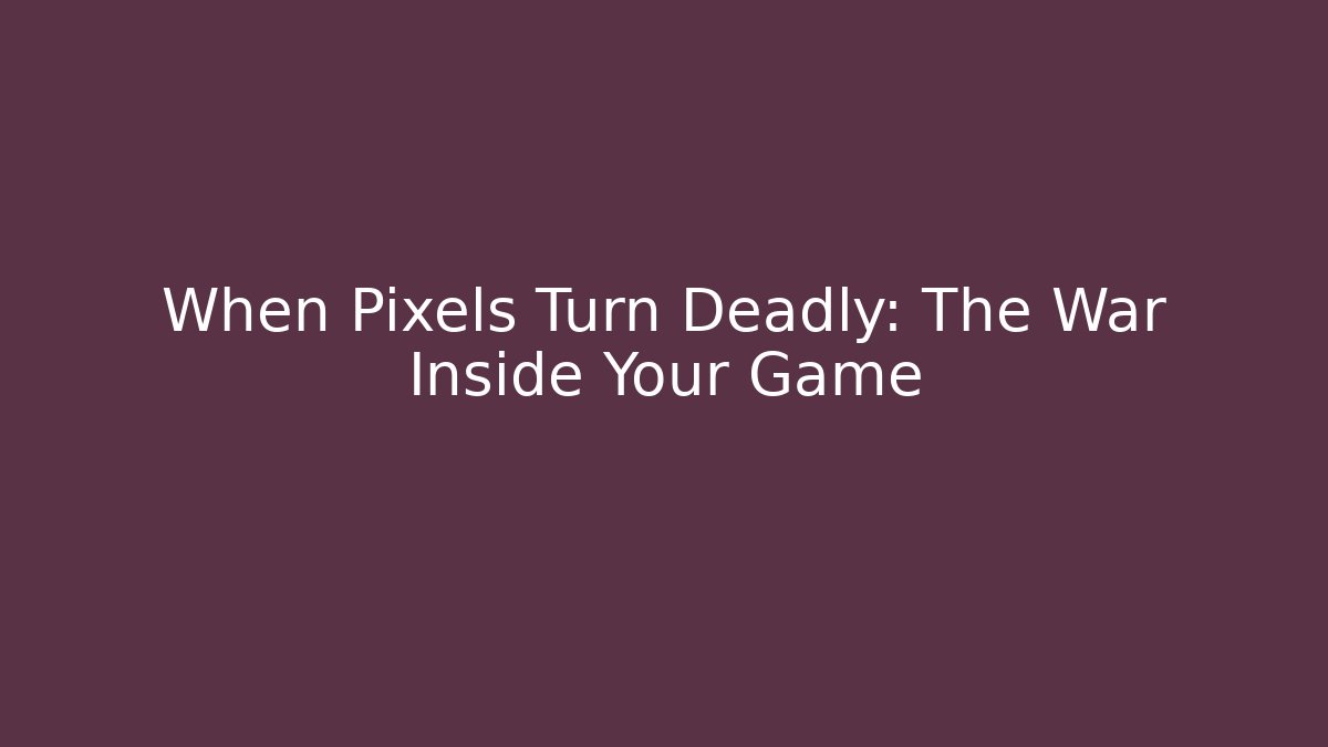 When Pixels Turn Deadly: The War Inside Your Game