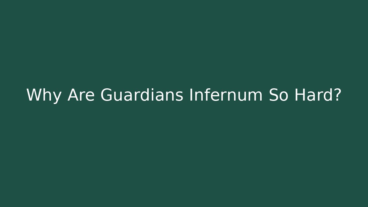 Why Are Guardians Infernum So Hard? - Vintage E-Juice
