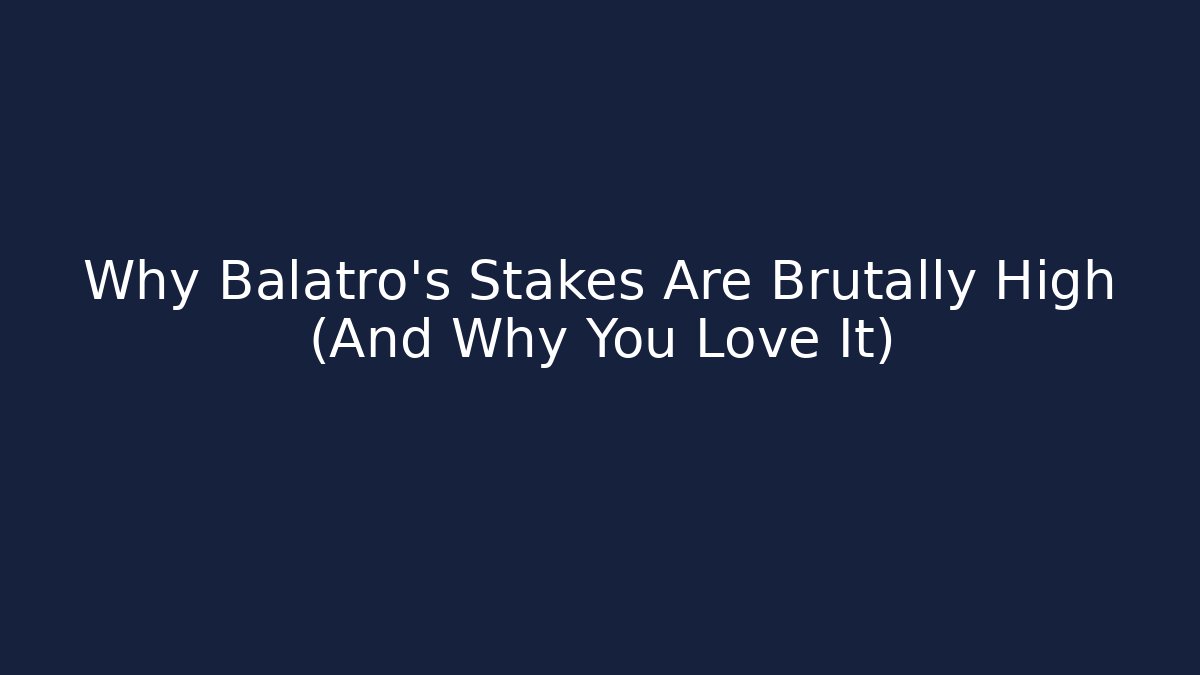 Why Balatro's Stakes Are Brutally High (And Why You Love It)