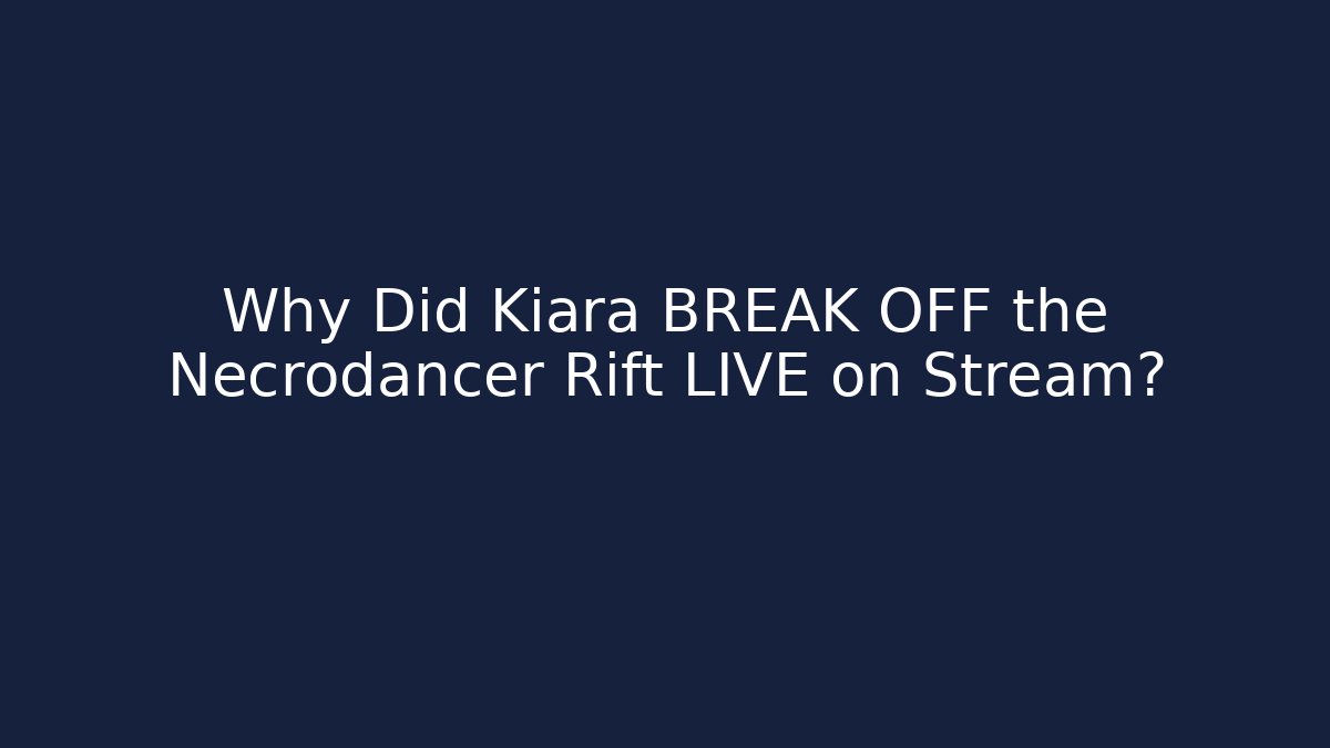 Why Did Kiara BREAK OFF the Necrodancer Rift LIVE on Stream? - Vintage E-Juice