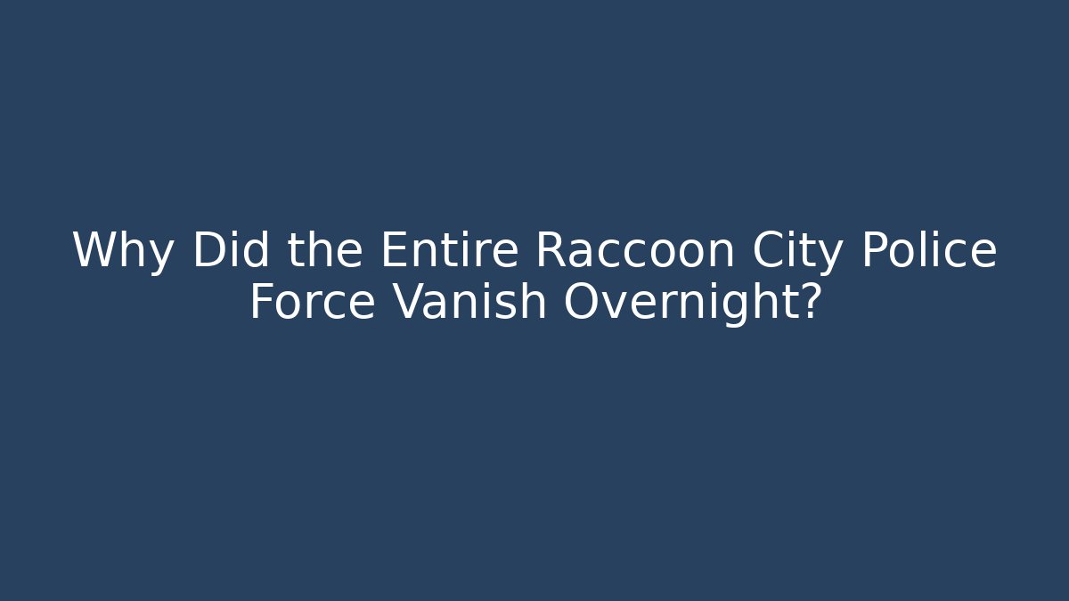 Why Did the Entire Raccoon City Police Force Vanish Overnight?