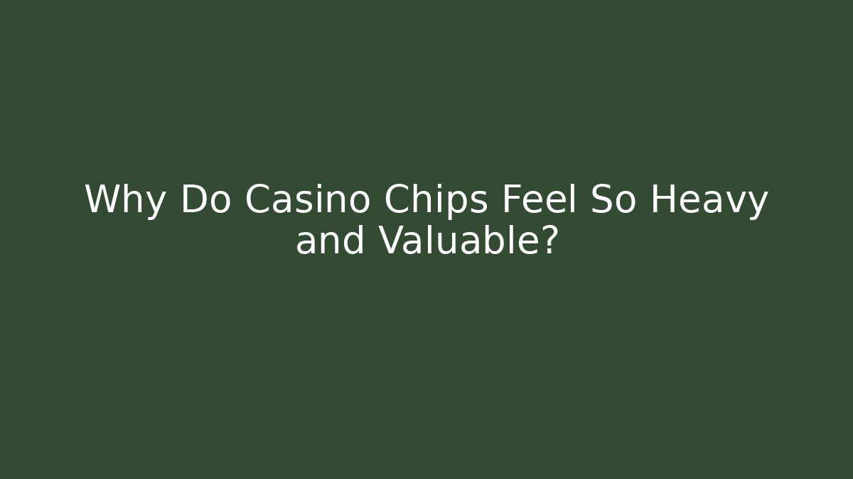 Why Do Casino Chips Feel So Heavy and Valuable? - Vintage E-Juice
