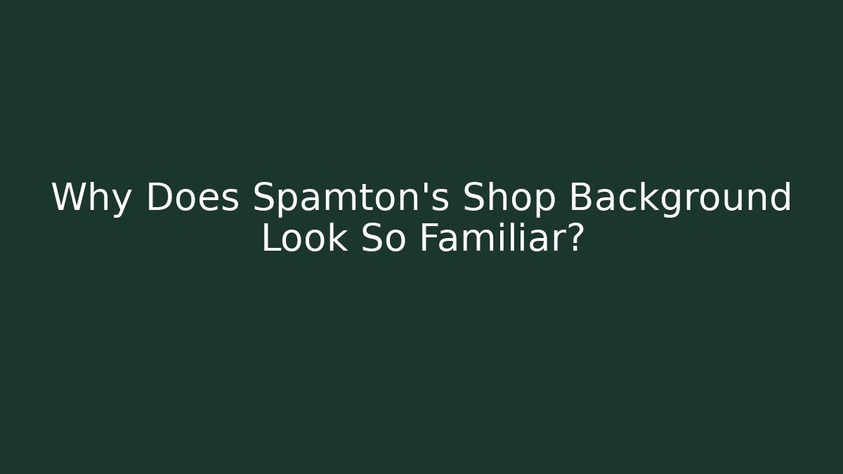 Why Does Spamton's Shop Background Look So Familiar?