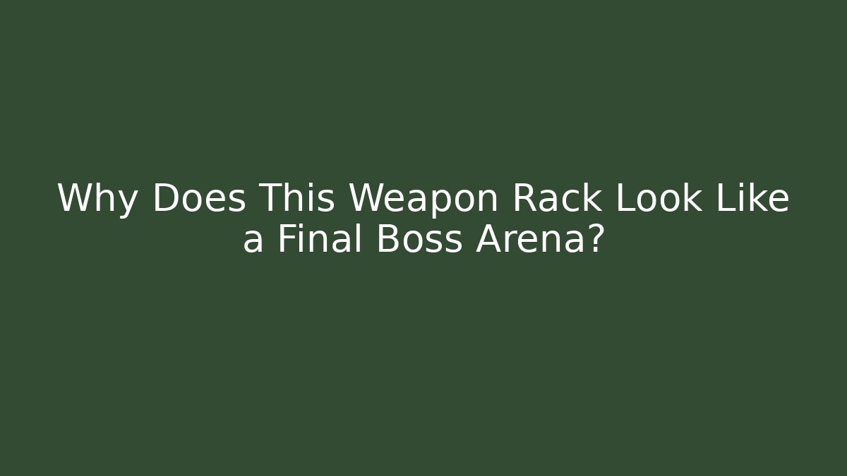 Why Does This Weapon Rack Look Like a Final Boss Arena? - Vintage E-Juice