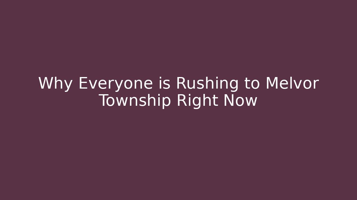 Why Everyone is Rushing to Melvor Township Right Now