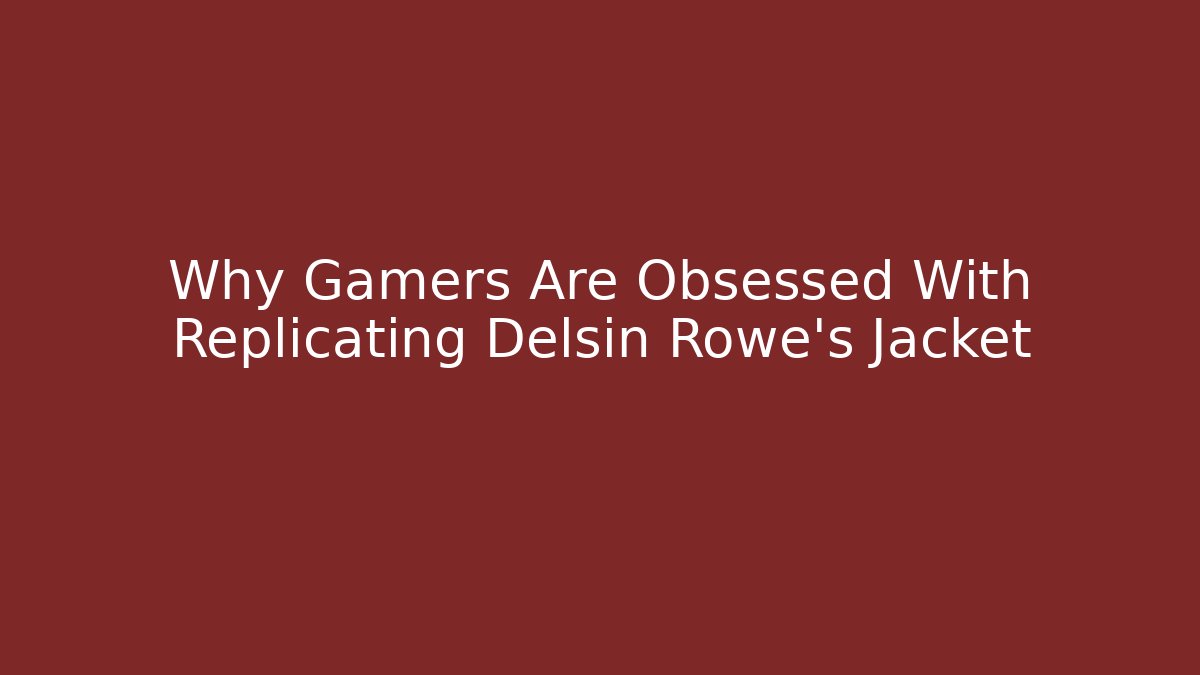 Why Gamers Are Obsessed With Replicating Delsin Rowe's Jacket