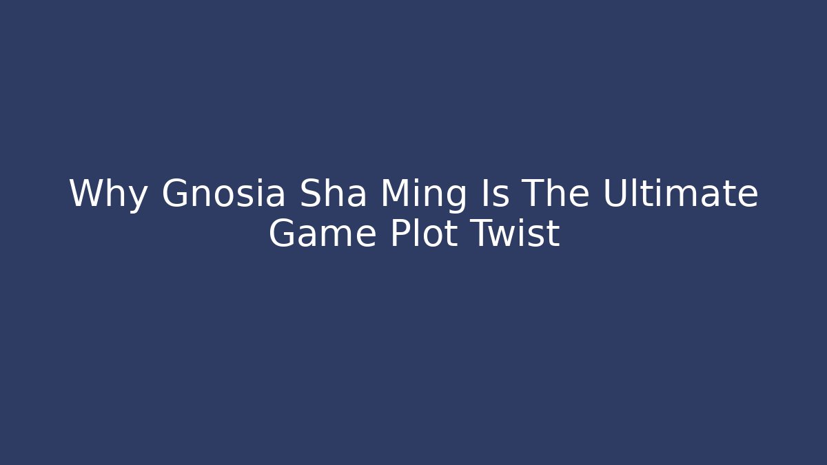 Why Gnosia Sha Ming Is The Ultimate Game Plot Twist