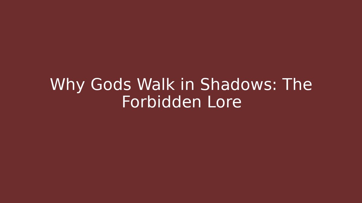 Why Gods Walk in Shadows: The Forbidden Lore - Vintage E-Juice