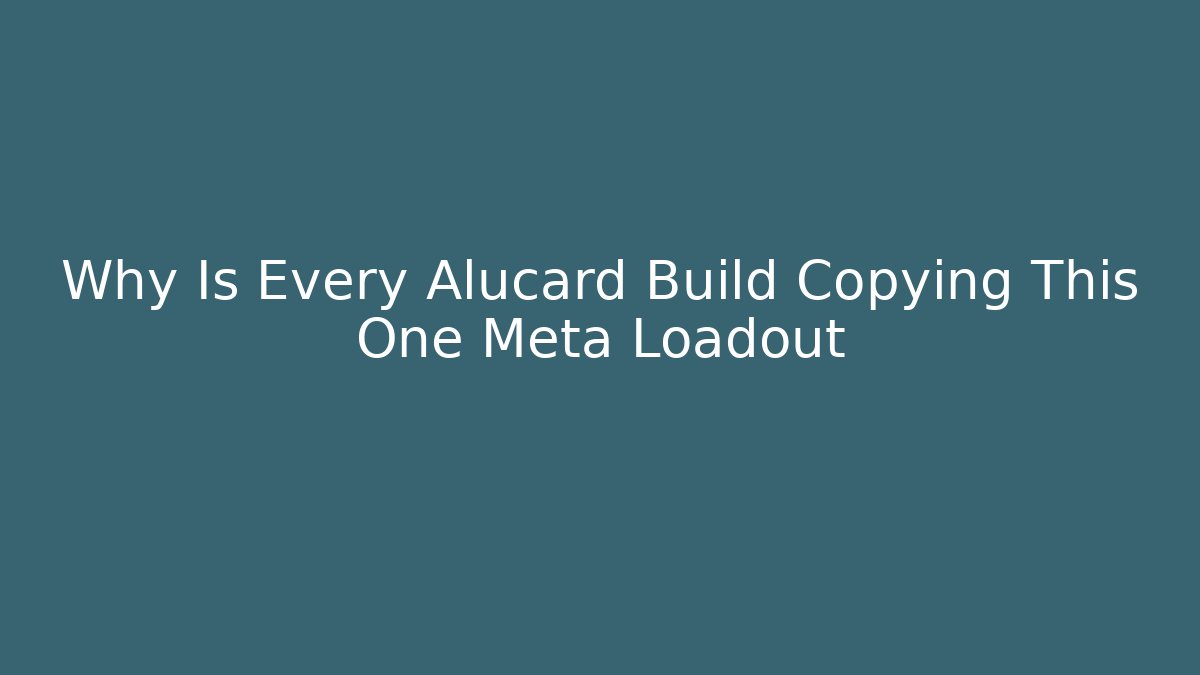 Why Is Every Alucard Build Copying This One Meta Loadout - Vintage E-Juice