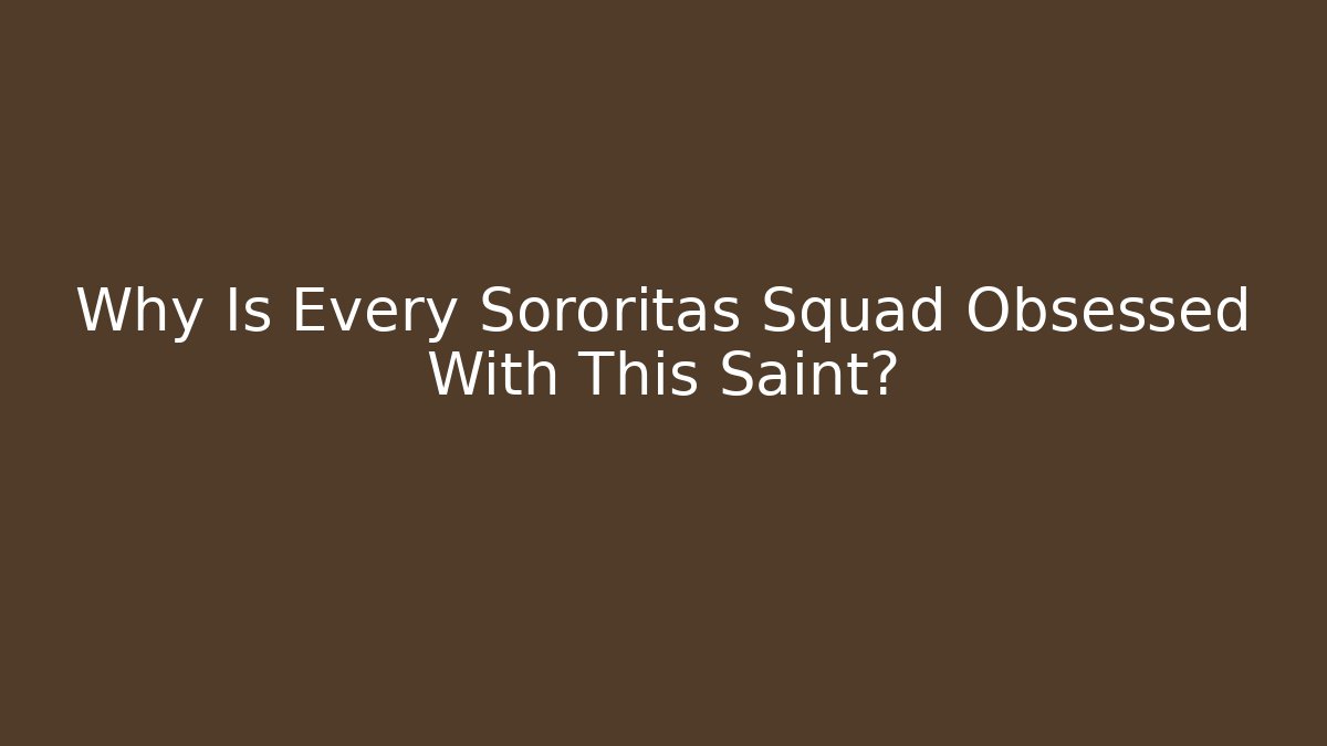 Why Is Every Sororitas Squad Obsessed With This Saint?